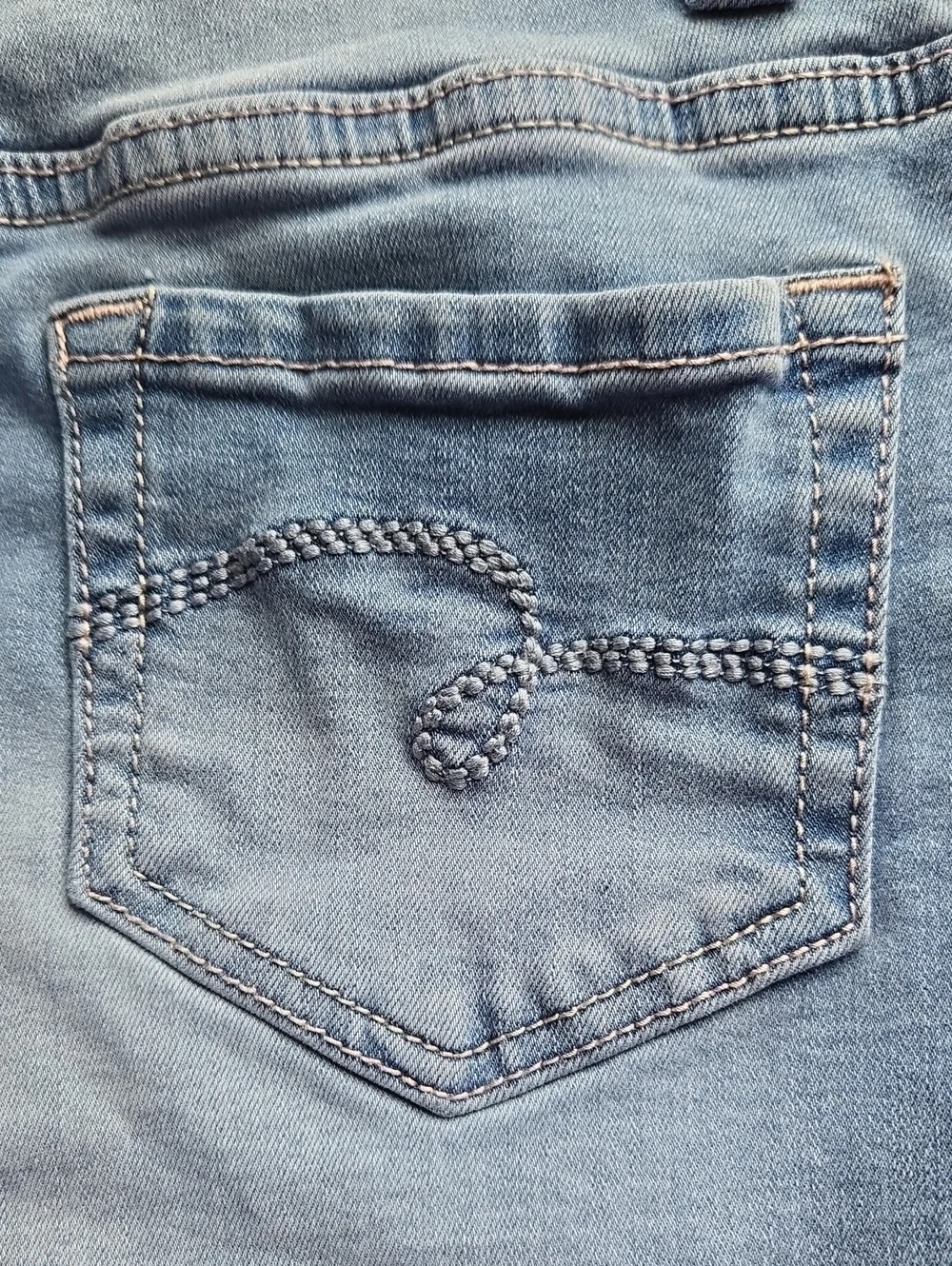 Justice Light Wash Distressed Jean Shorts High Waisted Button Fly Sz 12